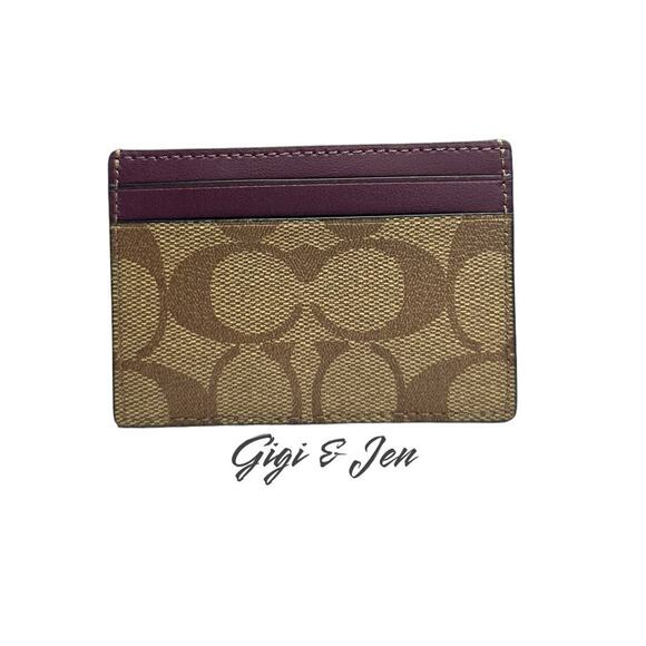 Coach Card Case In Signature Canvas - Picture 2 of 4